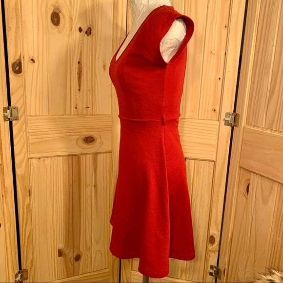VTG Rue 21 Red Short Mini Dress Sz S Cap Sleeves Y2K 90s Feminine Valentines Day - Picture 4 of 10
